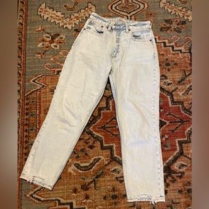 Abercrombie curve love the mom high rise jean